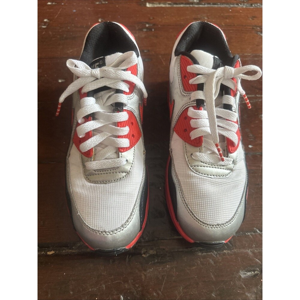 Nike Air Max 90 6.5 youth White Red Black 2013 Sports Play Kids